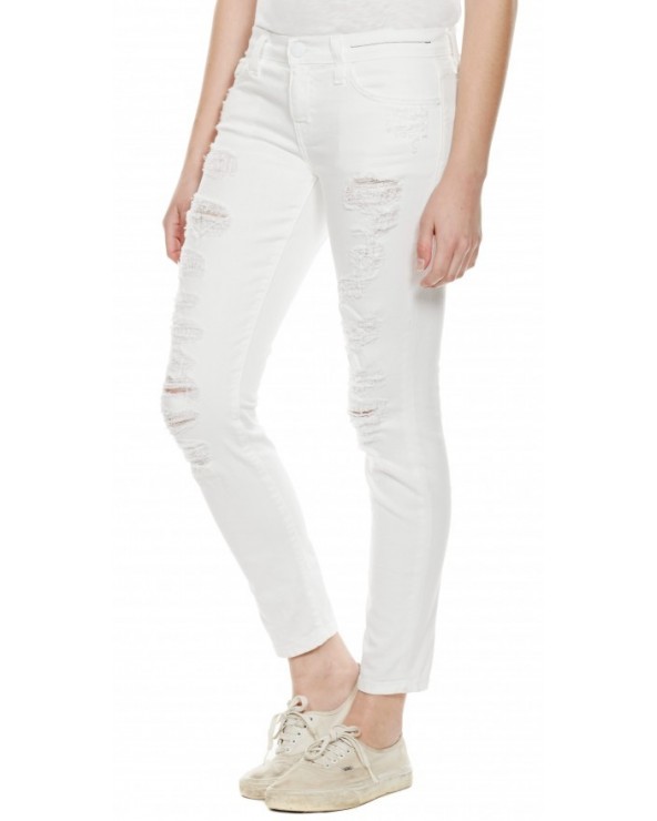 Jeans STILETTO 1280-0042 WHITE TATTERED