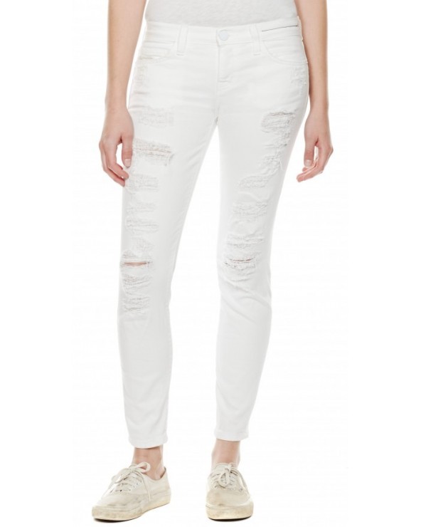 Jeans STILETTO 1280-0042 WHITE TATTERED