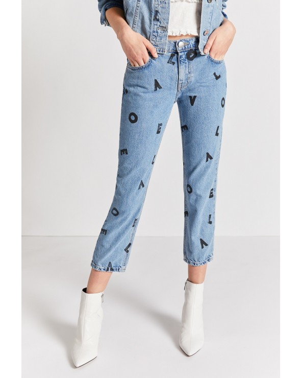 JEANS THE CROPPED STRAIGHT LOVE LETTERS CURRENT ELLIOTT